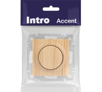 Светорегулятор Intro Accent 640111 поворотный, 600Вт 230В, IP20, СУ, сосна Б0063688