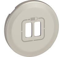 Лицевая панель Legrand Программа Celiane зарядное устройство 2 х USB 1500 мА, Кат. № 0 674 62 титан 068556