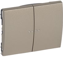 Лицевая панель Legrand Galea Life двойная с индикацией Titanium 771479