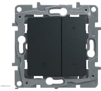 Диммер нажимной универсальный LED Legrand Etika 400Вт без нейтрали антрацит 672618