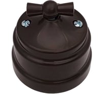 Выключатель Bylectrica 1-кл.- 2-кл. поворотный (10А) ОУ серия РЕТРО, шоколад А510-2292 шоколад