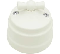 Выключатель Bylectrica 1-кл.- 2-кл. поворотный (10А) ОУ серия РЕТРО, бежевый А510-2292 бежевый