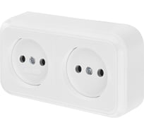 Розетка Bylectrica 2-местная ОУ серия ПРАЛЕСКА, белый РА16-093