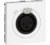 Розетка Legrand XLR Программа Mosaic 2 модуля белая 078755