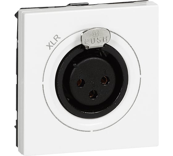 Розетка Legrand XLR Программа Mosaic 2 модуля белая 078755