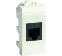 Компьютерная розетка DKC RJ-45, категория 6, слоновая кость, 1 модуль 212821 75648S