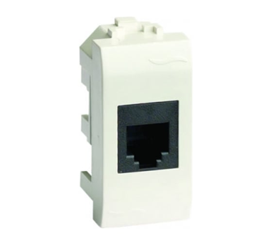 Компьютерная розетка DKC RJ-45, категория 6, слоновая кость, 1 модуль 212821 75648S