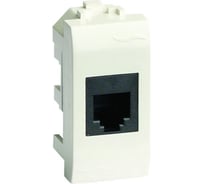 Компьютерная розетка DKC RJ-45, категория 5Е, слоновая кость, 1 модуль 93624 75654S