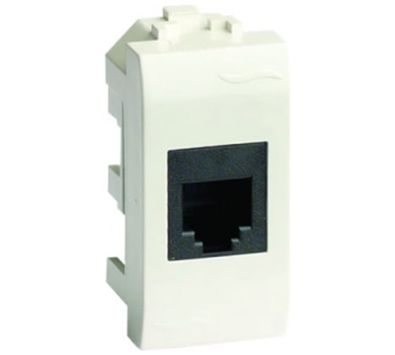 Компьютерная розетка DKC RJ-45, категория 5Е, слоновая кость, 1 модуль 75646S 214911