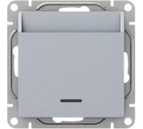 Механизм выключателя EKF, карточный, с подсветкой, алюминий Эпика UP1-SWA-card