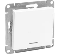 Механизм выключателя EKF, одноклавишный, с подсветкой, белый Эпика UP1-SWW-14