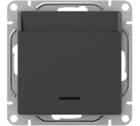 Механизм выключателя EKF, карточный, с подсветкой, чёрный Эпика UP1-SWB-card