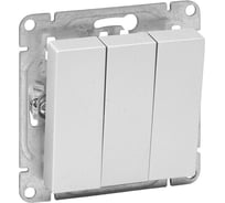 Механизм выключателя EKF, трёхклавишный, алюминий Эпика UP1-SWA-31