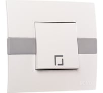 1-клавишный выключатель MONO ELECTRIC Eco, проходной, белый/белый 101-010101-109