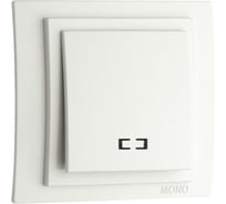 1-клавишный выключатель с подсветкой MONO ELECTRIC Larissa, белый 103-191925-101