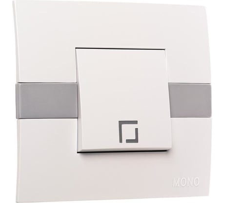 1-клавишный выключатель MONO ELECTRIC Eco, белый/белый 101-010101-100