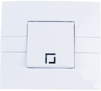 1-клавишный выключатель MONO ELECTRIC Eco, с подсветкой, белый/белый 101-010101-101