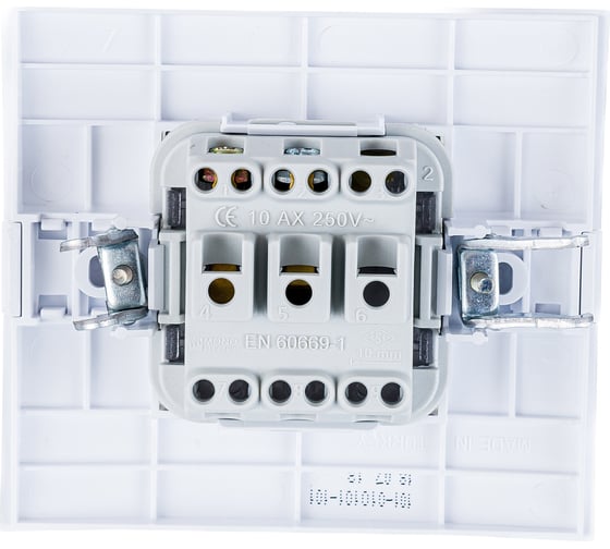 1-клавишный выключатель MONO ELECTRIC Eco, с подсветкой, белый/белый 101-010101-101
