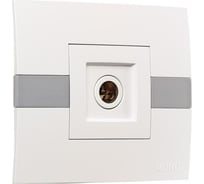 Розетка Tv MONO ELECTRIC Eco, проходная, белый/белый 101-010104-127