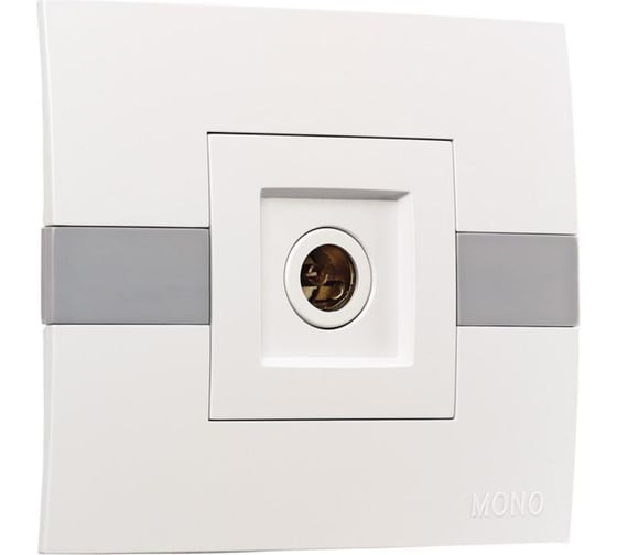 Розетка Tv MONO ELECTRIC Eco, проходная, белый/белый 101-010104-127 1