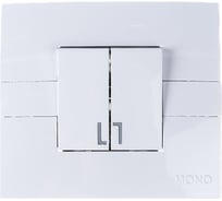 2-клавишный выключатель MONO ELECTRIC Eco, белый/белый 101-010101-102