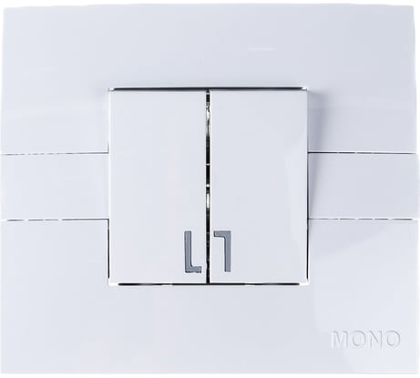 2-клавишный выключатель MONO ELECTRIC Eco, белый/белый 101-010101-102