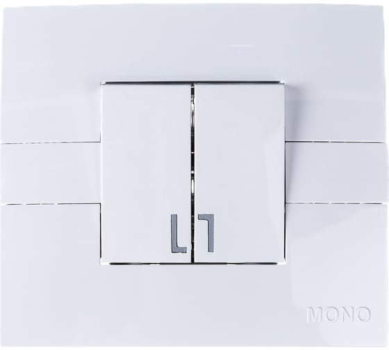 2-клавишный выключатель MONO ELECTRIC Eco, белый/белый 101-010101-102 1