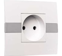Розетка MONO ELECTRIC Eco, без заземления, белый/белый 101-010106-116