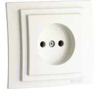 Розетка MONO ELECTRIC Larissa, без заземления, белая 103-191922-116