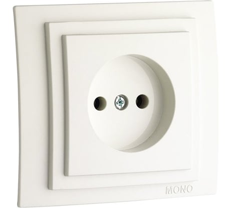 Розетка MONO ELECTRIC Larissa, без заземления, белая 103-191922-116