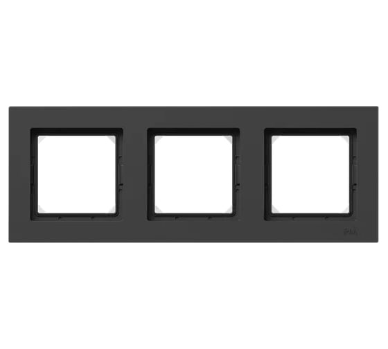 3 - местная рамка EKF IP44, чёрная, пластик Эпика UP1-FPB-03-44 1