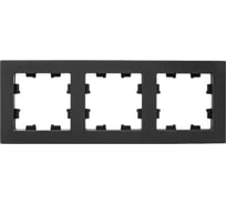 3 - местная рамка EKF чёрная, пластик Эпика UP1-FPB-03