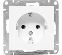 Механизм розетки EKF 16А, с заземлением, без шторок, белый Эпика UP1-SOW-110