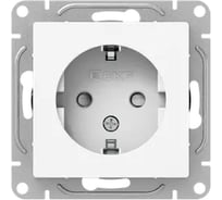 Механизм розетки EKF 16А, с заземлением, со шторками, белый Эпика UP1-SOW-111