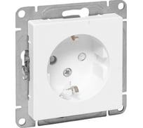 Механизм розетки EKF 16А, с заземлением, со шторками, белый Эпика UP1-SOW-111