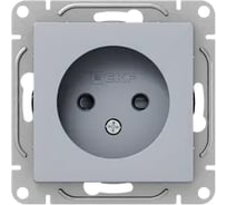 Механизм розетки EKF 16А, без заземления, со шторками, алюминий Эпика UP1-SOA-101