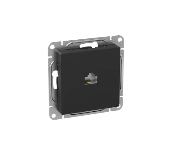 Механизм розетки EKF RJ11, чёрный Эпика UP1-SOB-RJ11