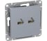 Механизм розетки EKF RJ45 - 2шт, (cat5), алюминий Эпика UP1-SOA-2RJ45-5 2