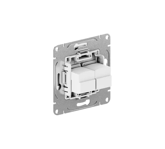 Механизм розетки EKF RJ45 - 2шт, (cat5), белый Эпика UP1-SOW-2RJ45-5