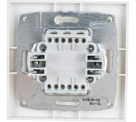 Двухклавишный выключатель MONO ELECTRIC Despina, слоновая кость 102-010025-102