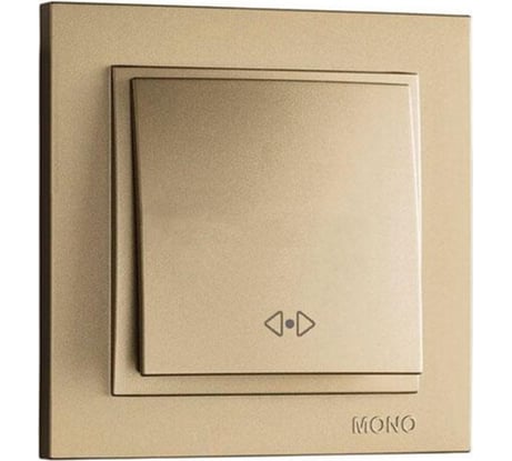 Двухклавишный выключатель MONO ELECTRIC Despina, титан 102-222225-102