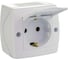 Розетка с крышкой MONO ELECTRIC Octans, с заземлением, белая 104-010107-118 1