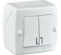 2-клавишный выключатель MONO ELECTRIC Octans, белый 104-010101-102
