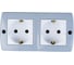 2-я розетка MONO ELECTRIC Octans, с заземлением, серая 104-020007-120 1