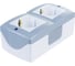 2-я розетка MONO ELECTRIC Octans, с заземлением, серая 104-020007-120 3