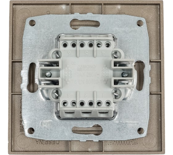 Двухклавишный выключатель MONO ELECTRIC Despina, бронза 102-232325-102
