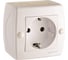 Розетка MONO ELECTRIC Octans, с заземлением, белая 104-010107-117 1
