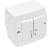 2-клавишный проходной выключатель MONO ELECTRIC Octans, белый 104-010101-111