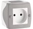 Розетка MONO ELECTRIC Octans, без заземления, серая 104-020006-116 1