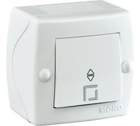 1-клавишный проходной выключатель MONO ELECTRIC Octans, белый 104-010101-109